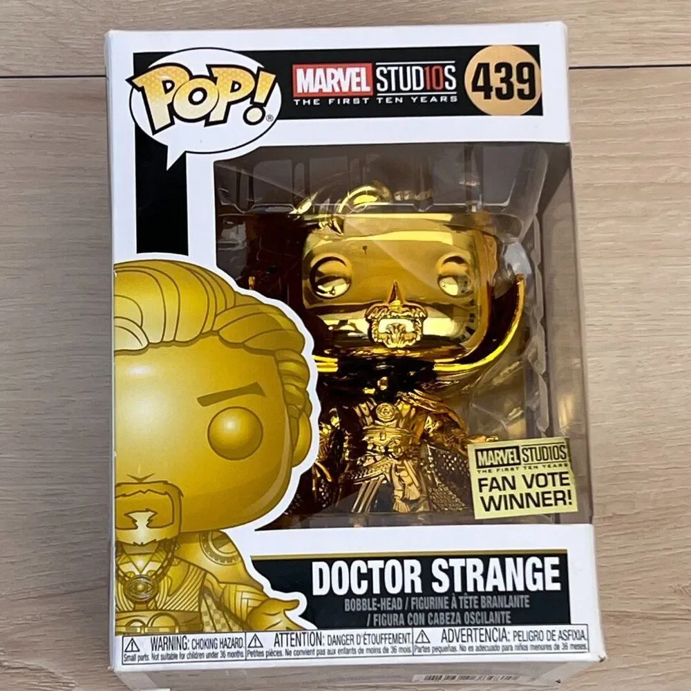 NIB Funko Marvel Studios The First Ten Years 439 Doctor Strange Gold Fan Winner